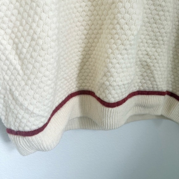 ARMANI EXCHANGE Cream Red Lam-wool Blend Long Sleeve Knit Casual Neutral Sz XXL - Picture 2 of 9